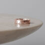 Brushed Hammered 9ct/18ct Gold 5mm Ring, thumbnail 5 of 8
