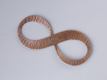 7th Anniversary Gift Copper Infinity Sculpture, 6 of 12