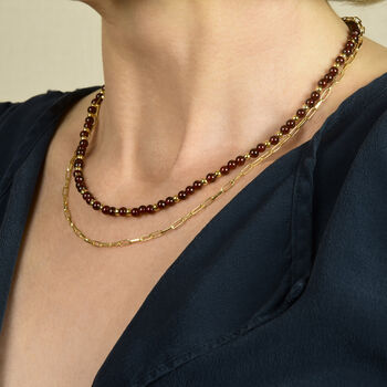 Jewel Bead Garnet Necklace In Sterling Silver, 8 of 8