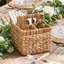 Personalised Vintage Woven Cutlery Gift Basket, thumbnail 1 of 7