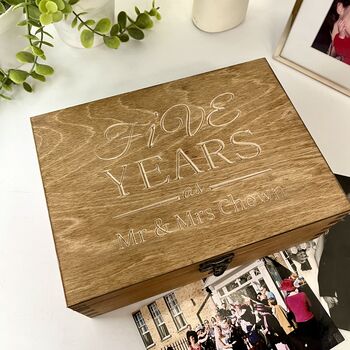 Five Year Anniversary Keepsake Box, 5 of 12