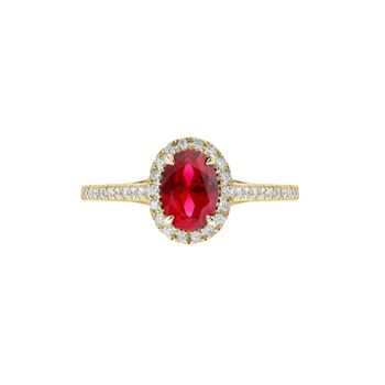 Rosalind Created Ruby And Lab Grown Diamond Ring, 8 of 12