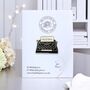 Black Vintage Typewriter Writer's Enamel Lapel Pin Badge, Gift For Writers And Bloggers, thumbnail 1 of 9