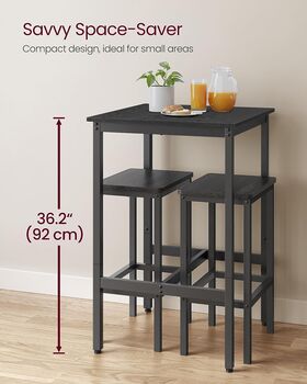 Square Tall Bar Table Breakfast Bar Dining Table, 11 of 12