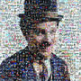 Charlie Chaplin Portrait Made Up Of Traditional British Icons, thumbnail 1 of 5