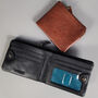 'Hudson' Men's Leather Bi Fold Wallet In Black, thumbnail 8 of 9