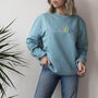 Embroidered Loved Organic Sweatshirt, thumbnail 4 of 4