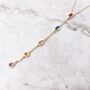 18ct Gold Vermeil Plated Multi Colour Gemstone Necklace, thumbnail 1 of 5