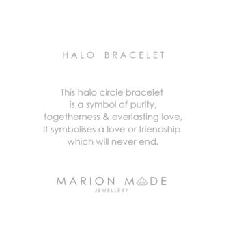 Sterling Silver Halo Circle Bracelet, 8 of 9