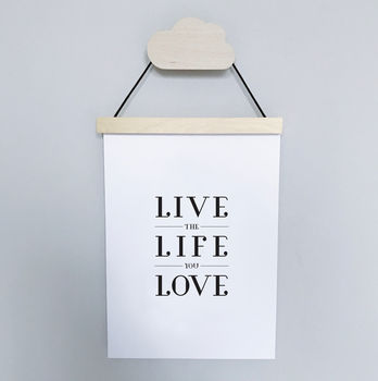 'Live The Life You Love' Typographic Print, 4 of 4