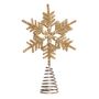 Champagne Gold Snowflake Christmas Tree Topper, thumbnail 2 of 8