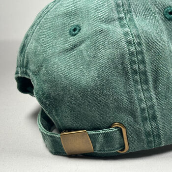 Vintage Washed Cotton 'Split The G' Stout Embroidered Cap, 4 of 4