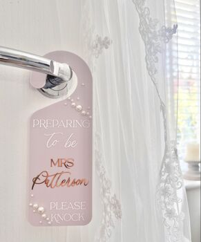 Personalised Bridal Door Hanger Double Sided, 4 of 5