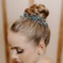 Turquoise Blue Crystal Hair Pin, thumbnail 2 of 2