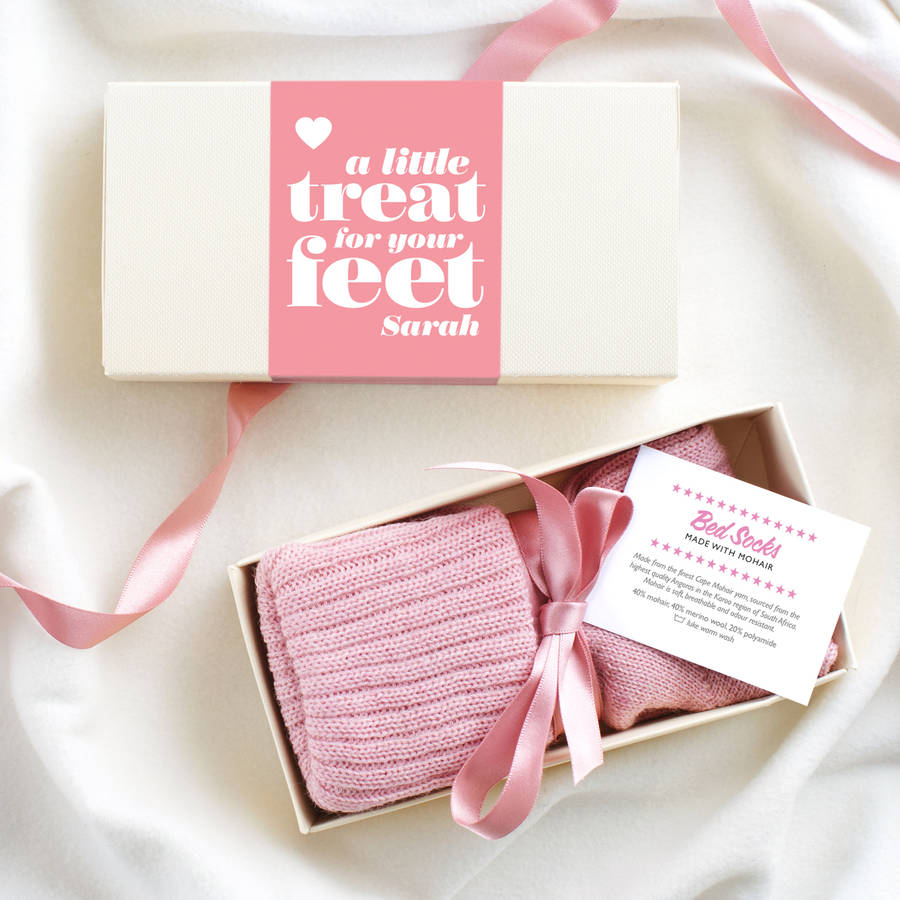 luxury mohair / cashmere bed socks in gift box by quirky ...