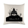 Personalised Halloween Haunted House Cushion Cover, thumbnail 3 of 4