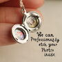 Tiny Personalised Silver Round Locket With Photographs, thumbnail 2 of 12