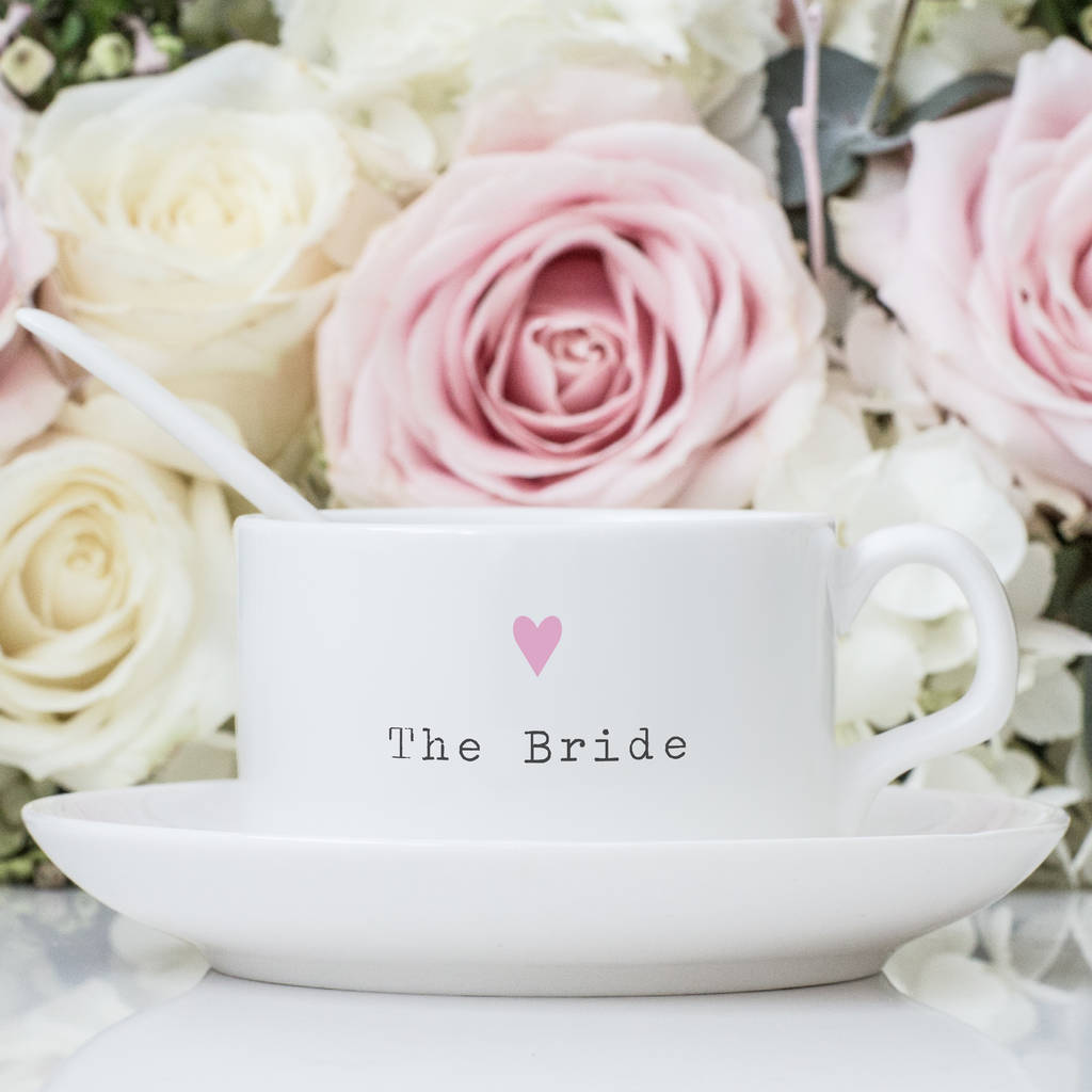 The Bride Teacup And Saucer Wedding Gift, 1 of 6