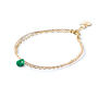 May Emerald Gold And Silk Birthstone Bracelet, thumbnail 2 of 5