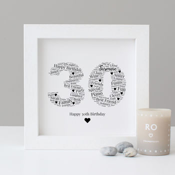 Personalised 30th Birthday Gift Print, 3 of 6