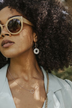 Cream Gold Rim Cat Eye Sunglasses, 2 of 3