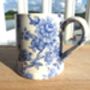 Tankard Mug In Blue Peony Imari Design, thumbnail 4 of 6