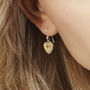 Sterling Silver And Gold Heart Earrings, thumbnail 1 of 7