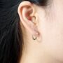 Silver 12mm Minimalistic Hoop Earrings, thumbnail 4 of 7