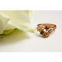 Rose Smaller Chevron Ring Diamond And Tourmaline, thumbnail 6 of 9