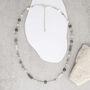 Luna Sterling Silver Beaded Gemstone Necklace, thumbnail 2 of 4