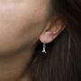 Sterling Silver Little Bird Dangly Earrings, thumbnail 9 of 10