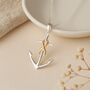 Personalised Sterling Silver Anchor Necklace With Gold Infinity, thumbnail 1 of 8