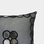 Ombre Circle Velvet Cushion Pewter / Grey, thumbnail 3 of 3
