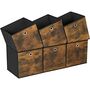Set Of Six Brown Foldable Cubes Storage Organiser Boxes, thumbnail 5 of 9