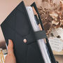 Personalised Vegan Leather A5 Ring Binder Organiser | Black, thumbnail 3 of 6
