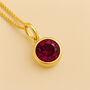 Personalised Gold Plated Sterling Silver February Amethyst Birthstone Necklace, thumbnail 1 of 9