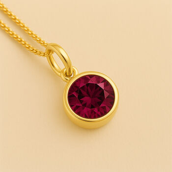 Personalised Gold Plated Sterling Silver February Amethyst Birthstone Necklace, 4 of 11