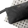 Monogrammed Leather Clutch Bag, thumbnail 6 of 11