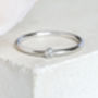 White Gold Diamond Dot Engagement Ring, thumbnail 1 of 5