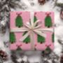 Pink Christmas Tree Wrapping Paper, thumbnail 4 of 4