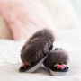 Childrens Light Grey Sheepers Slippers, thumbnail 3 of 5