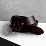 Handmade Personalised Special Date Men's Leather Belt, thumbnail 1 of 8