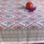 Gulmohar Table Cover Blue/Pink, thumbnail 3 of 3