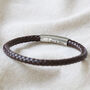 Men's Personalised Leather Bracelet, thumbnail 4 of 12