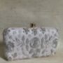 Pale Pink Floral Embroidered Clutch Bag, thumbnail 1 of 10