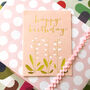 Mini Gold Foiled Birthday Card, thumbnail 4 of 5