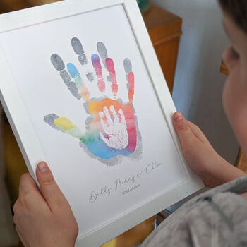 Personalised Daddy, Mummy And Child's Handprint Print, 2 of 6