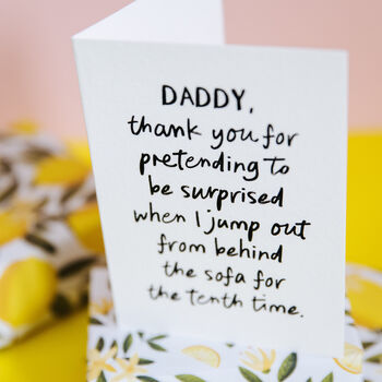 Funny Parent Card Pretending To Be Surprised Personalised For Mummy Or Daddy, 3 of 7