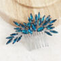 Turquoise Crystal Hair Comb, thumbnail 2 of 3