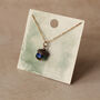 Cobalt Blue Gold Acorn Necklace, thumbnail 6 of 7
